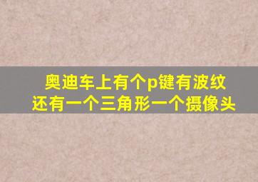 奥迪车上有个p键有波纹 还有一个三角形一个摄像头